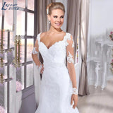 Runhufu NICEB Sweetheart Bride Wedding Dresses Mermaid Lace Long Sleeves Bridal Gowns Vestidos De Noiva Mariage Custom Made