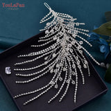 Runhufu Rhinestone Headpiece for Woman Bridal Headband Wedding Hair Accessories Pageant Tiara Crystal Bride Headdress HP188