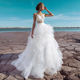 Runhufu Boho A-Series Wedding Dresses 2023 Ladies Sweetheart Backless Bridal Dress Tulle Ruffle Bridal Dress Vestidos De Novia