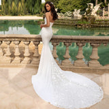 Runhufu Sexy Mermaid Wedding Dress 2023 Sleeveless Custom Made Bridal Gown Sweetheart Court Train Robe De Mariée Bride Dresses