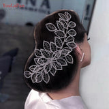 Runhufu Hollow Leaf Headband for Woman Rhinestone Bridal Headpiece Wedding Hair Accessories Bridesmaid Bride Headdress HP256A