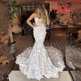 Runhufu Wedding Dress Women Elegant Sweetheart Bridal Dress Applique Lace Boho Wedding Dress Vestidos de novia Custom 2023 Robe