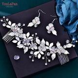 Runhufu Woman Hair Comb Bridal Headdresses Wedding Hair Accessories Bride Tiara Hair Clip Pageant Headwear for Party HP523