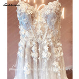 runhufu Lace Flowers Boho Wedding Dress For Women 2023 Vestido Civil Bridal Church Wedding Gowns Custom Made suknie slubne