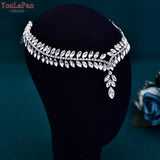 Runhufu Crystal Forehead Headband for Women Brides Headpiece Party Wedding Hair Accessories Jewelry Bridal Headdress HP529