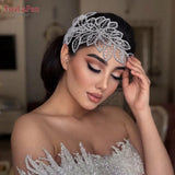 Runhufu HP256A Rhinestones Bridal Headpiece for Wedding Leaf Headband Hair Accessories Bridesmaid Headdresses Bride Headdress