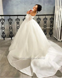 Runhufu Sweetheart Neckline A-Line Wedding Dresses Puff Sleeves Sweep Train Bridal Gowns Custom Made Vestidos De Novia