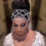 Runhufu HP471 Rhinestone Forehead Headband Fashion Crystal Bridal Headpiece Party Wedding Hair Accessories Bride Tiara Headwear