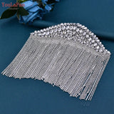 Runhufu SP48 Tassel Shoulder Patches for Wedding Dress Epaulet Woman Clothing Accessories Handmade Rhinestone Patches Jewelry