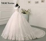 runhufu Novias Off Shoulder Plus Size V neck Wedding Dress 2023 New Vestido De Noiva Train or Floor Custom Made Bridal Tulle Mariage