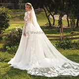 Runhufu Women's Elegant Wedding Dresses Lace Applique Long Sleeve Sexy Backless Muslim Princess Bridal Gown 2023 Vestido De Noive