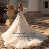 Runhufu Wedding Dress Embroidered Lace On Net With Princess Ball Gown Elegant O-neck Sleeveless Bride Dress Lace Up Vestido De No