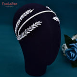 Runhufu Bridal Hair Accessories Wedding Headband Rhinestone Bride Headpiece Hair Jewelry for Women Tiara Girls Headwear HP528