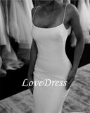 Runhufu Elegant Spaghetti Straps Mermaid Wedding Dresses For Brides 2023 Simple Open Back Sexy Bridal Gowns Robe De Mariee
