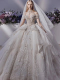 runhufu New Gorgeous Wedding Dress Off The Shoulder Lace Applique Pearls Bridal Vestido De Noiva Ball Gown Plus Size Made Custom