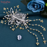 Runhufu HP499 Crystal Flower Bridal Comb Rhinestone Wedding Hair Accessories Bride Tiara and Headdress Pageant Hair Jewelry