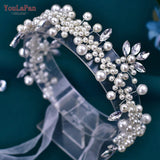 Runhufu Beaded Rhinestones Wedding Belt Crystal Bridal Belts Evening Gown Belts for Woman Bling Belts Sparkly Pearl Belt SH186