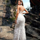 Runhufu Mermaid Wedding Dress For Woman 2024 Spaghetti Straps Open Back Lace Appliques Bridal Gowns Vestido De Noiva Customed