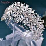 Runhufu SH349 Elegant Wedding Dresses Belt Alloy Flower Crystal Belts for Bride Women Waistband Jewel Accessories Bridal Sashes