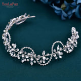 Runhufu Bridal Tiara Rhinestone Woman Girls Headband for Party Wedding Hair Accessories Pageant Headwear Bridal Headpiece HP266