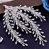 Runhufu HP498 Crystal Bridal Headpiece with Comb Rhinestone Headwear Wedding Hair Accessories Bride Headdress Hair Jewelry