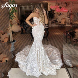 Runhufu Wedding Dress Sweetheart Bride Dress Appliqued Lace Boho Wedding Gown Vestidos de novia Wedding Dress For Civil Wedding