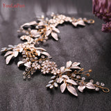 Runhufu SH278 Shiny Alloy Leaf Belt for Wedding Dress Rhinestone Crystal Women Evening Gown Belt Bridal Waist Belt for Party