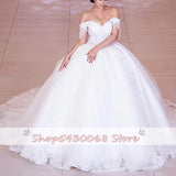 Runhufu Beaded Lace Wedding Dresses 2023 New Elegant Off Shoulder Tulle Bridal Wedding Gowns Sweetheart Princess Bridal Dress