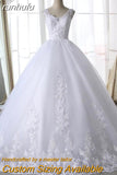 runhufu White Wedding Dress 2023 Sexy V-neck Bridal Dress With Train Luxury Lace Ball Gown Princes Vestido De Noiva Plus Size