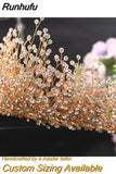 Runhufu HP399 Vintage Bridal Crown And Tiara Shining Crystal Wedding Headband Bridal Hair Accessories Luxury Wedding Jewelry