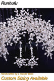 Runhufu Luxury Headpiece for Bride Rhinestone Crown Wedding Tiaras Bridal Hair Accessories Women Tiara Pageant Headband HP385