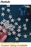 Runhufu HP502 Flower Wedding Combs Woman Hair Accessories for Party Bride Hair Ornaments Jewelry Bridal Headpiece with Comb