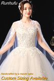 Runhufu Dress 2023 New Elelgant Court Train Lace Embroidery Princess Vintage Wedding Dresse Plus Szie Wedding Gowns