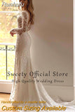 Runhufu Detachable 2 In 1 Wedding Dress Embroidered Lace On Net With Train O-neck Sleeveless Vintage Bride Gowns Vestido De Novia