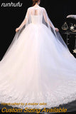 runhufu Dress 2023 New Elelgant Court Train Lace Embroidery Princess Vintage Wedding Dresse Plus Szie Wedding Gowns