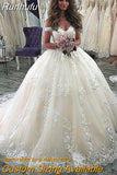 Runhufu Luxury New Off Shoulder Lace Ball Gown Wedding Dress 2023 vestido de noiva robe de mariee vestidos de festa Bride Dress