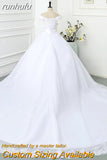 runhufu Off The Shoulder Lace Wedding Dress Wedding Gown Vintage Appliques Beading Bridal Dresses Plus Size Ball Gown Trouwjurk