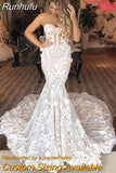 Runhufu Wedding Dress Women Elegant Sweetheart Bridal Dress Applique Lace Boho Wedding Dress Vestidos de novia Custom 2023 Robe