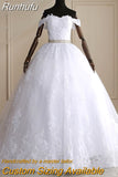 Runhufu Train Ball Gown Belted Wedding Dresses 2023 Bridal Dress Off Shoulder Vestidos De Novia Robe De Mariee